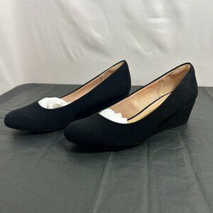 Ankus black nubuck wedges size 9 - worn once‎